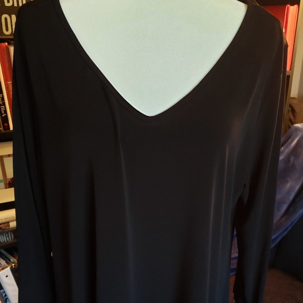 Clara Sun Woo Black Tunic Handkerchief Style 1x